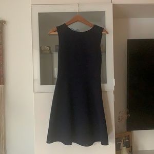 Navy blue Zara skater dress with back detail!
